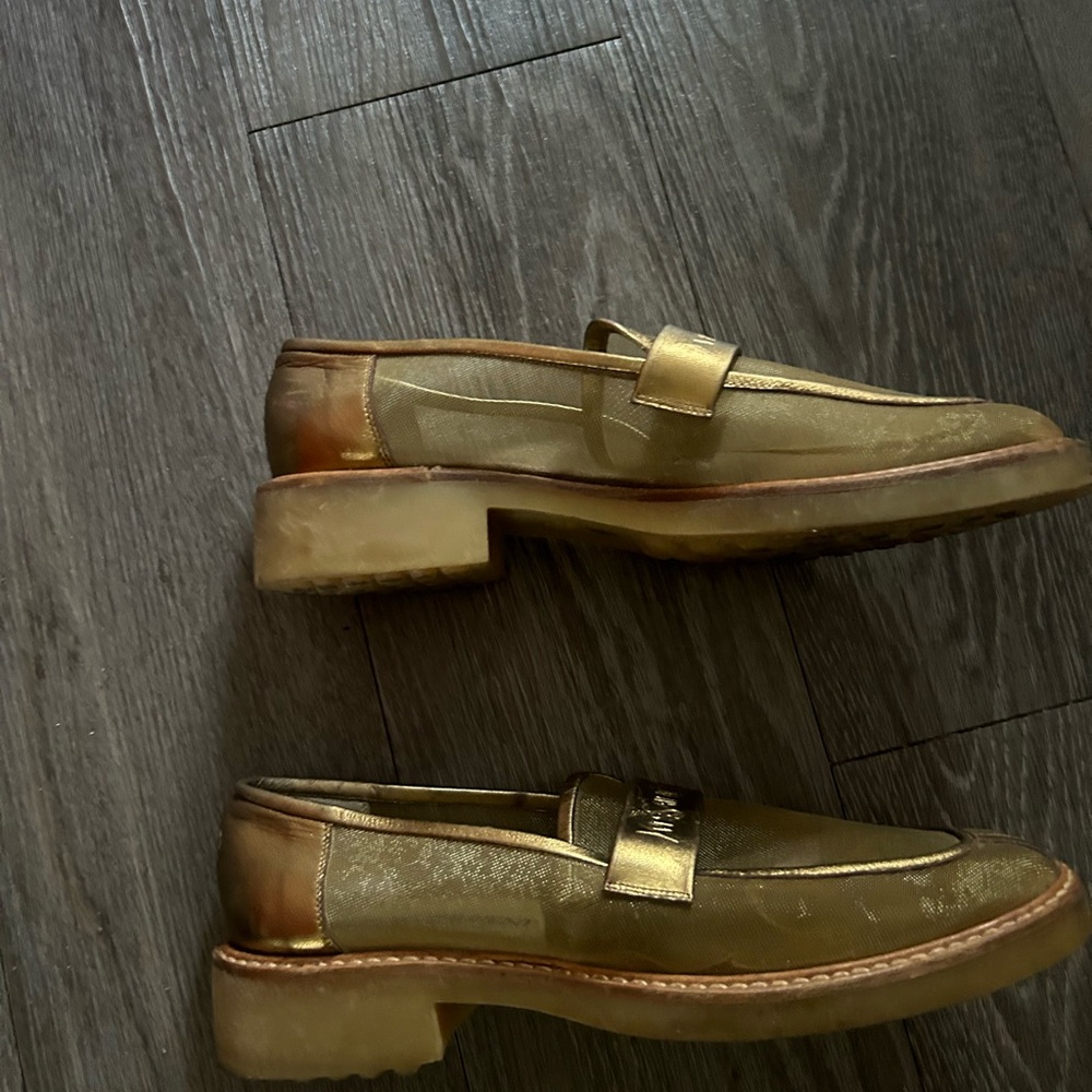 Ysl Gold Loafers for women